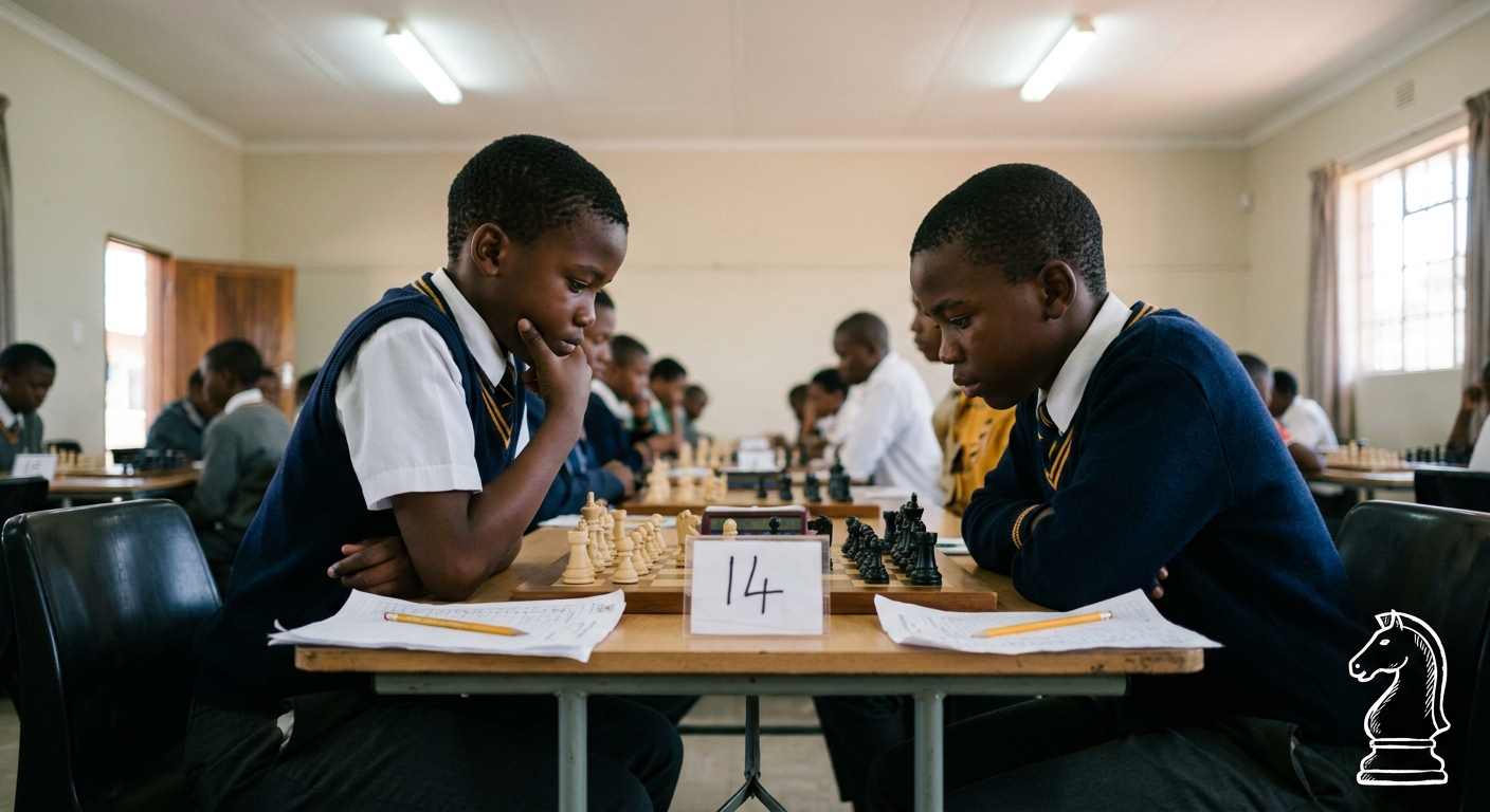 Two boys at the Bojanala Chess Open